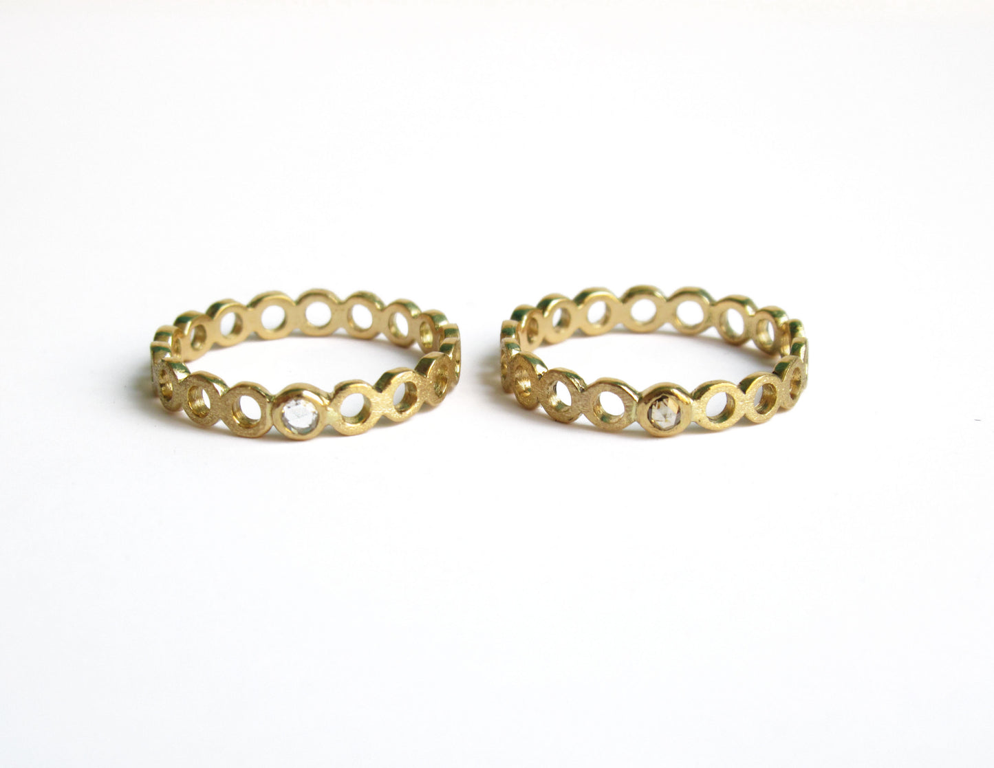circle diamond ring 1 (brown diamond)/ K18,Diamond