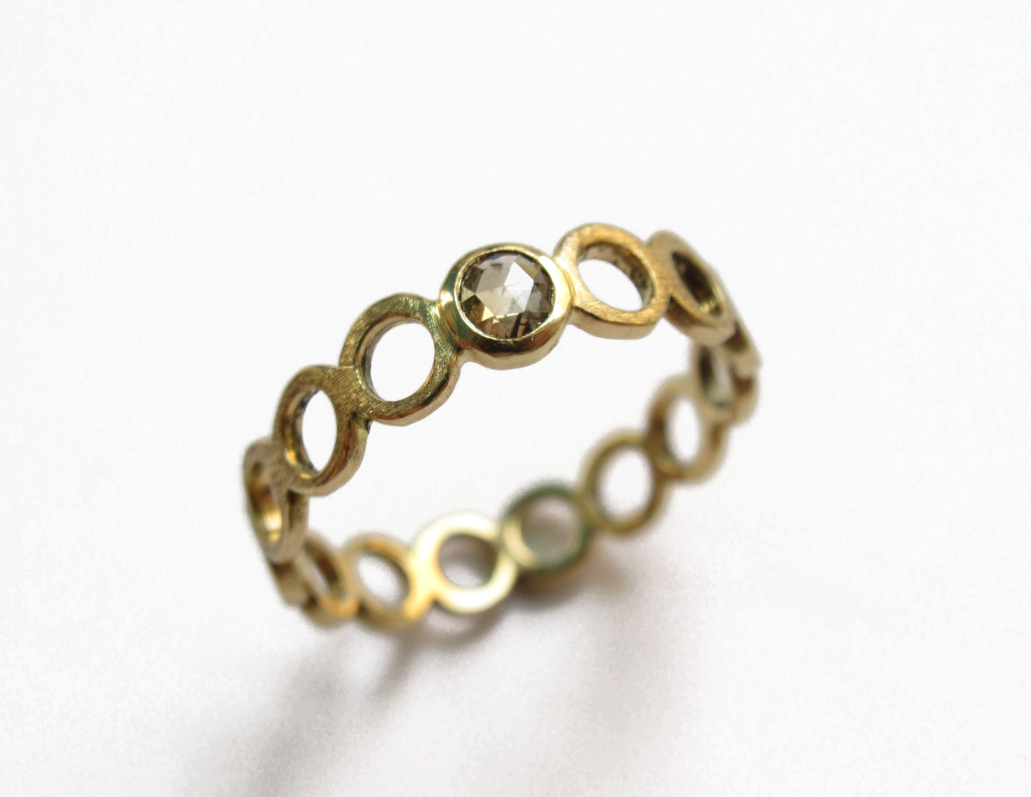 circle diamond ring 2 (brown diamond)/ K18,Diamond