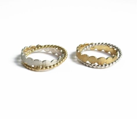 crossing silver marumaru ring 4 / Silver,K18