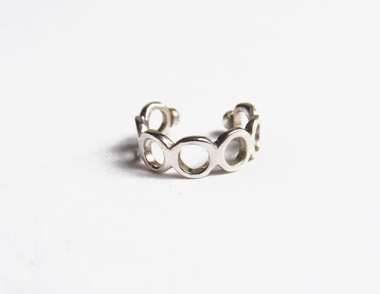 circle silver earcuff / Silver (片耳)