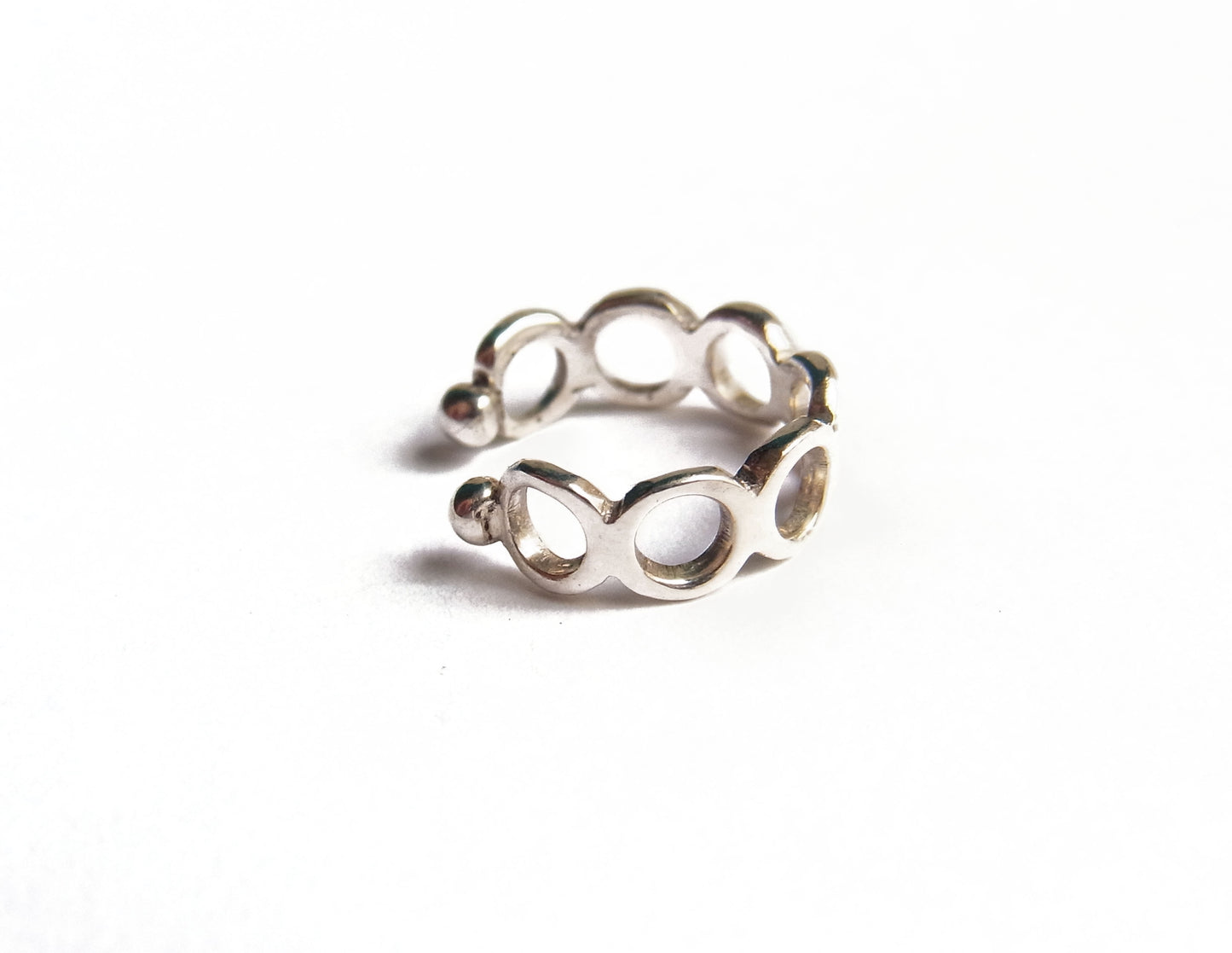 circle silver earcuff / Silver (片耳)