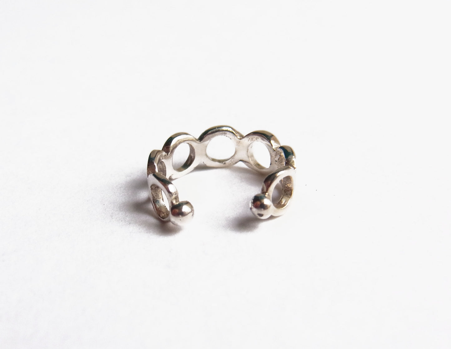 circle silver earcuff / Silver (片耳)