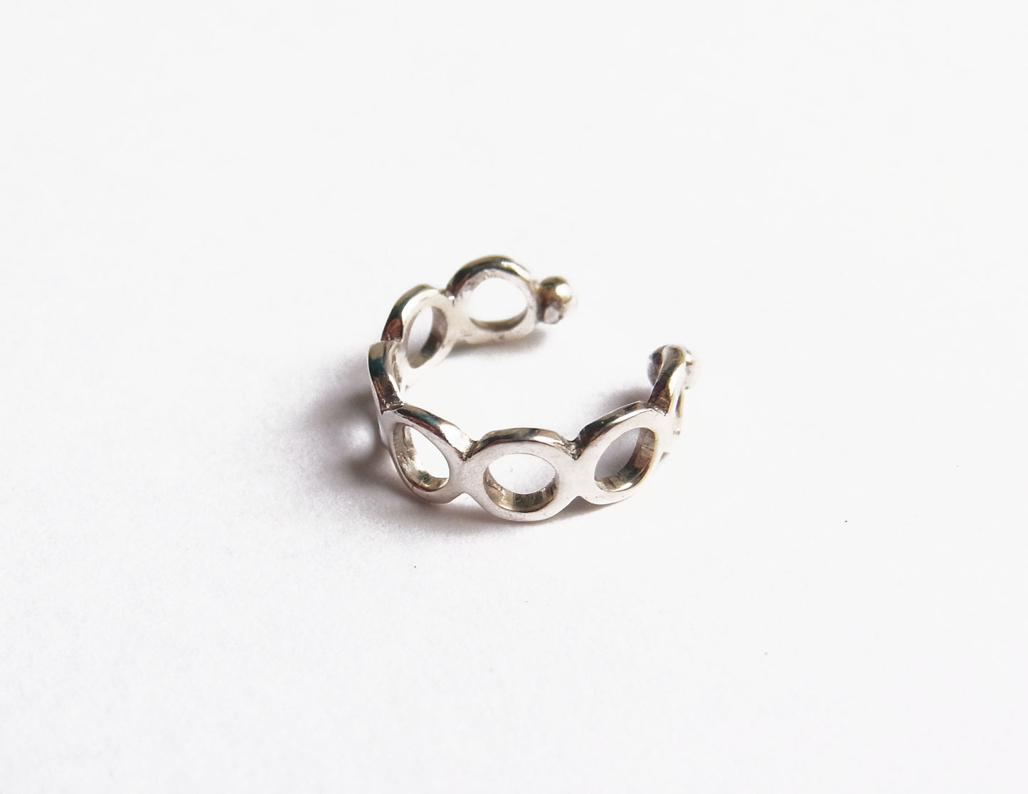 circle silver earcuff / Silver (片耳)