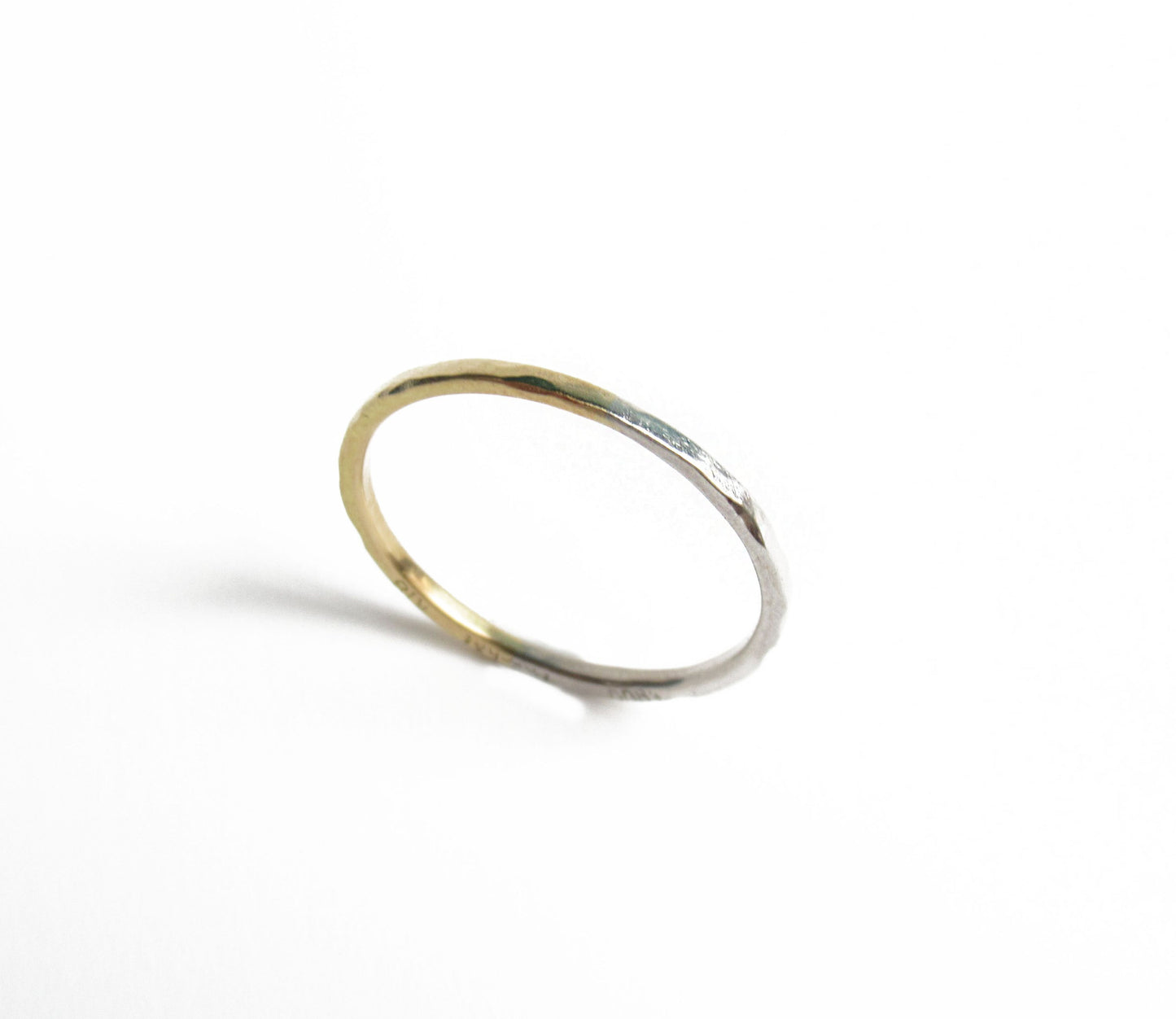 Pt900×K18 half marriage ring / Pt900,K18