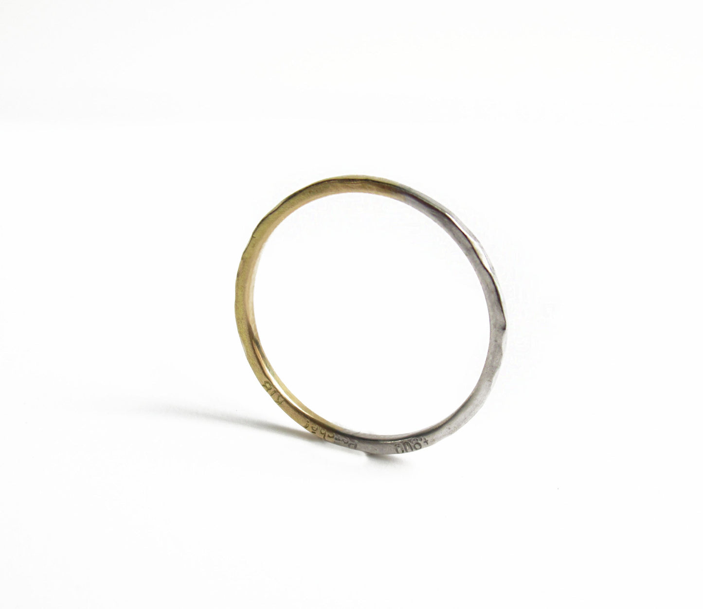 Pt900×K18 half marriage ring (S) / Pt900,K18
