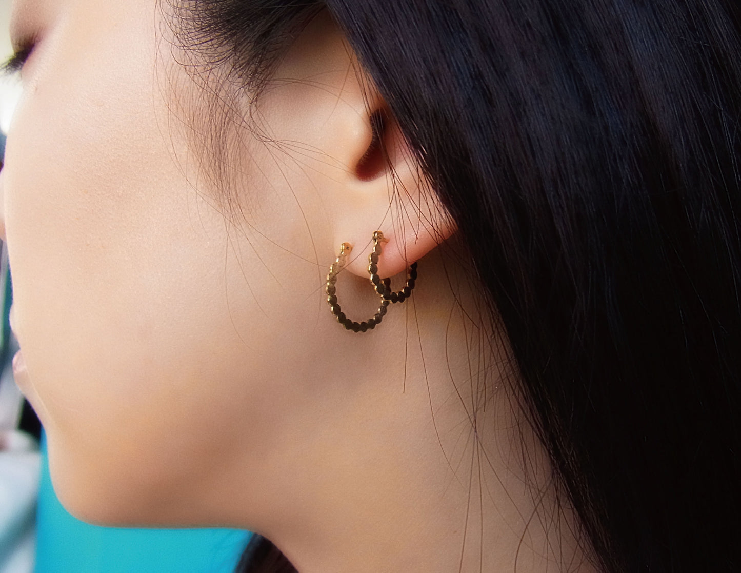 marumaru hoop earring 1 / K18 (片耳)