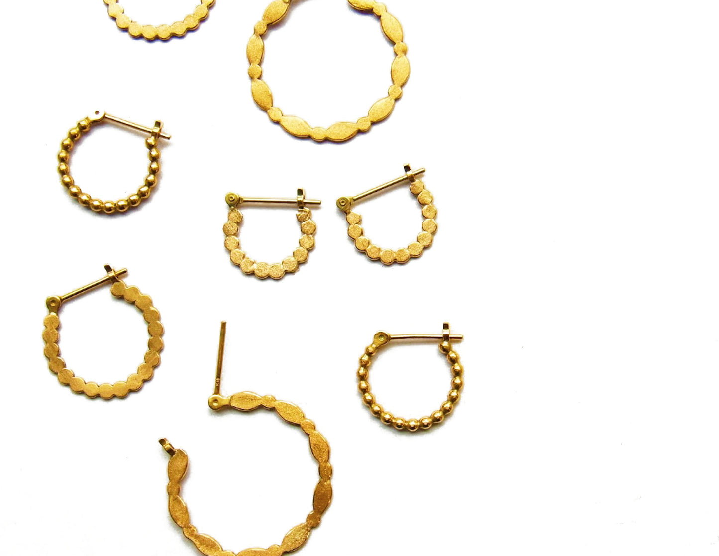 maruoval hoop earring  / K18 (片耳)