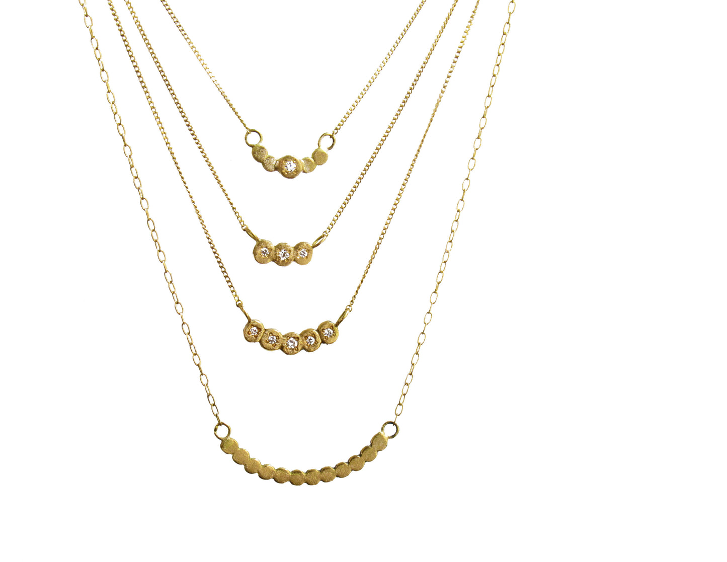 marumaru dia5P necklace (K18/40cm)