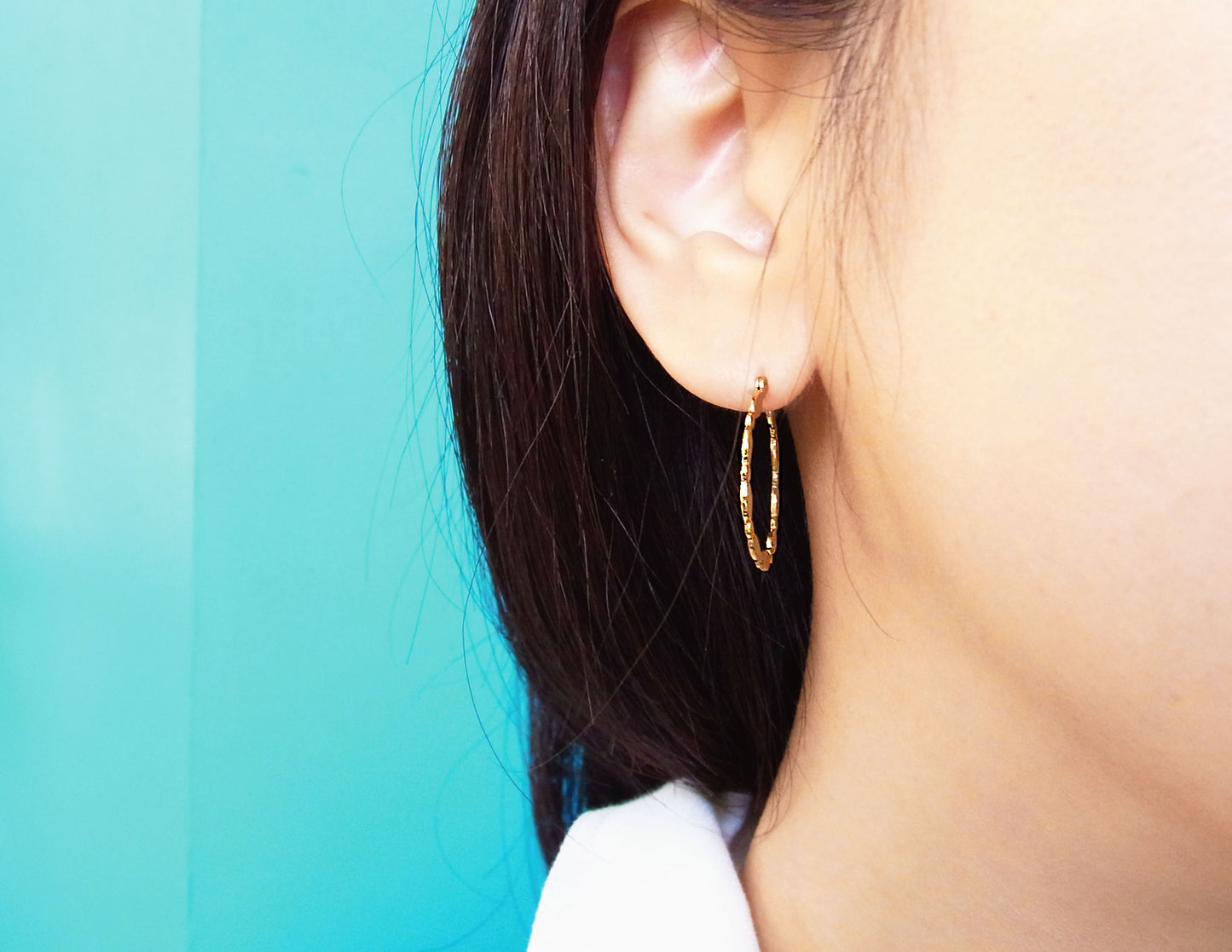 maruoval hoop earring  / K18 (片耳)