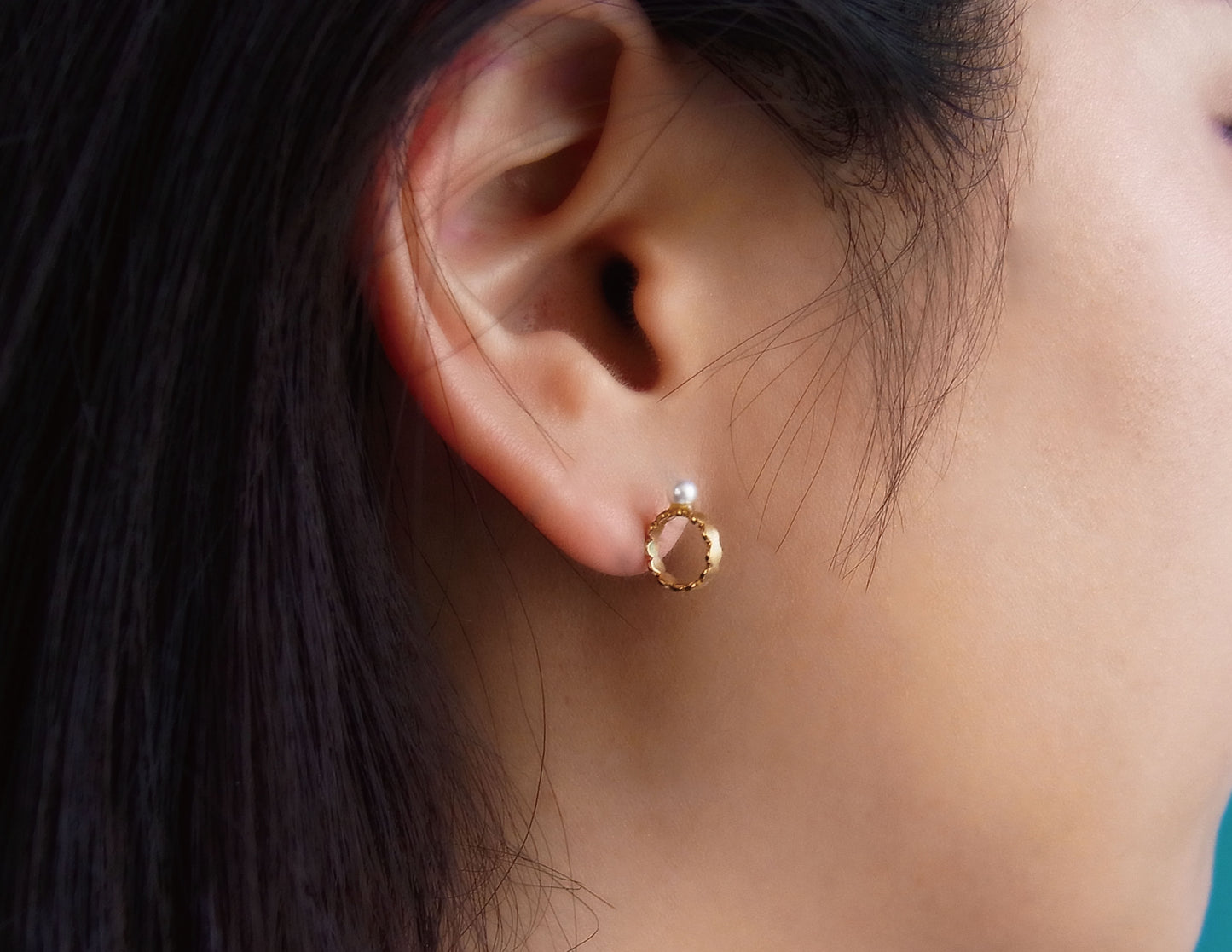 marumaru pearl earring 1 / K18 (片耳)
