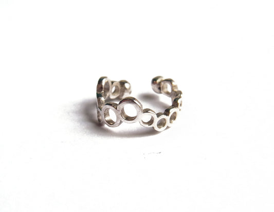 rhythm circle silver earcuff / Silver (片耳)