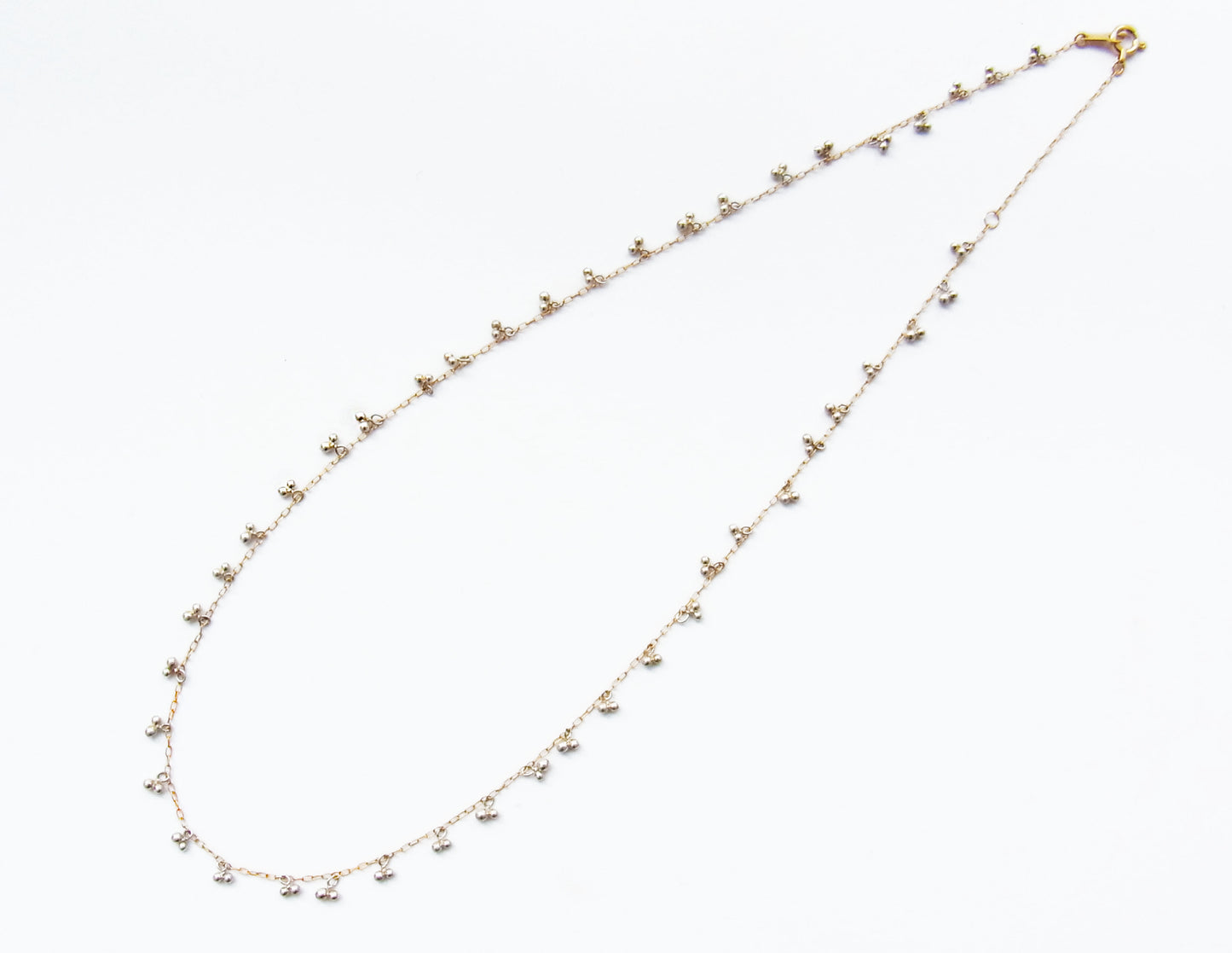suzunari necklace /K18,Pure Silver