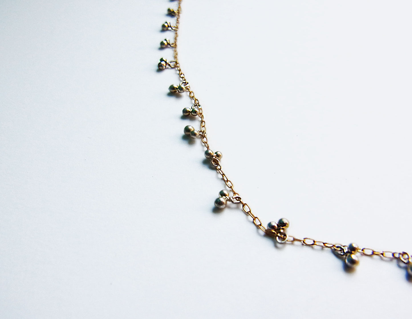 suzunari necklace /K18,Pure Silver