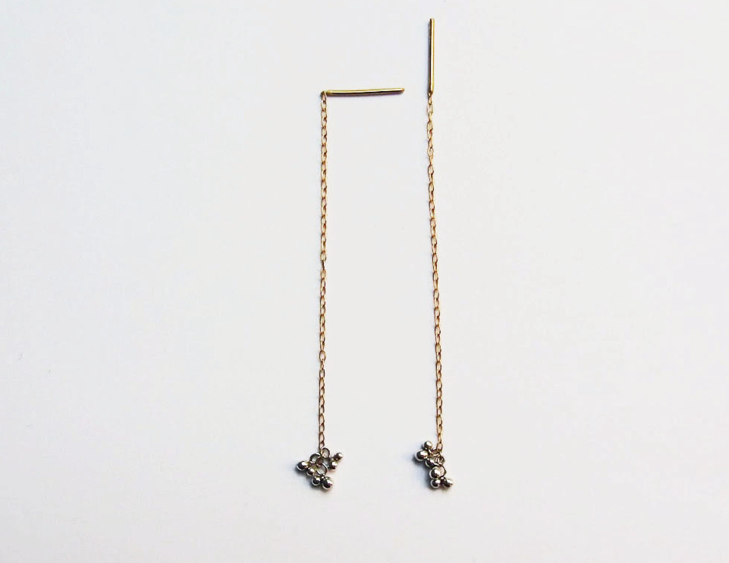 suzunari chain earring /K18,Pure Silver (両耳)