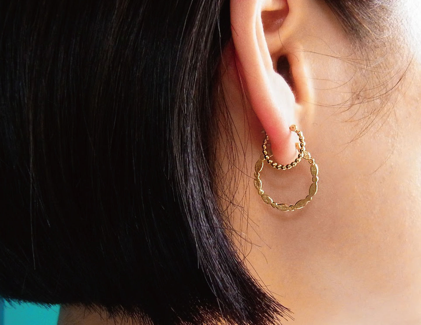 taubutsubu  hoop earring  / K18 (片耳)