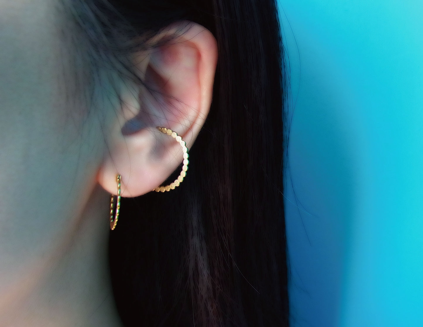 marumaru ring earcuff 2 / K18 (片耳)