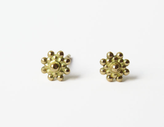 tsubutsubu flower earring 3 / K18 (片耳)
