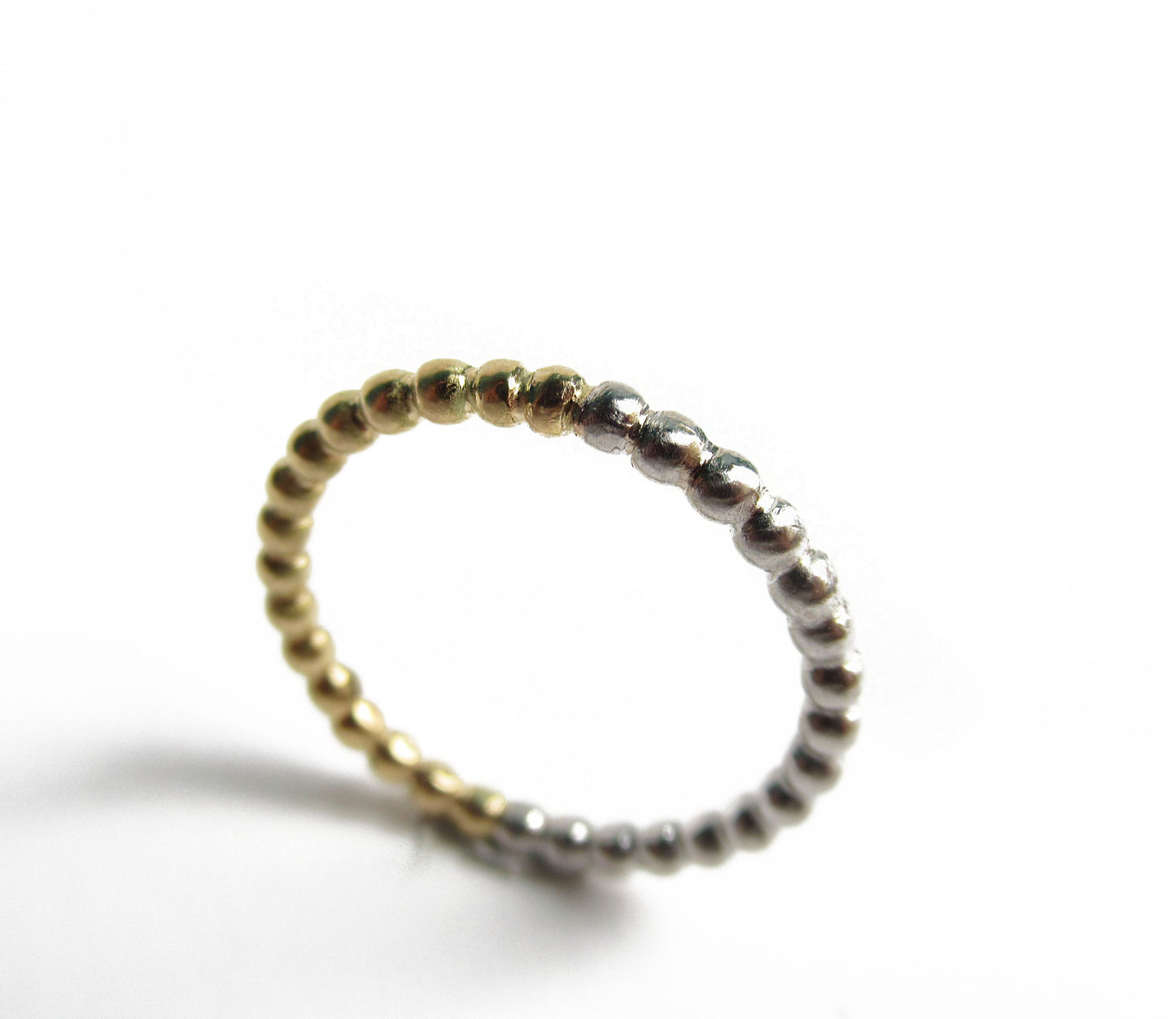 Pt900×K18 half marriage ring (tsubutsubu) / Pt900,K18