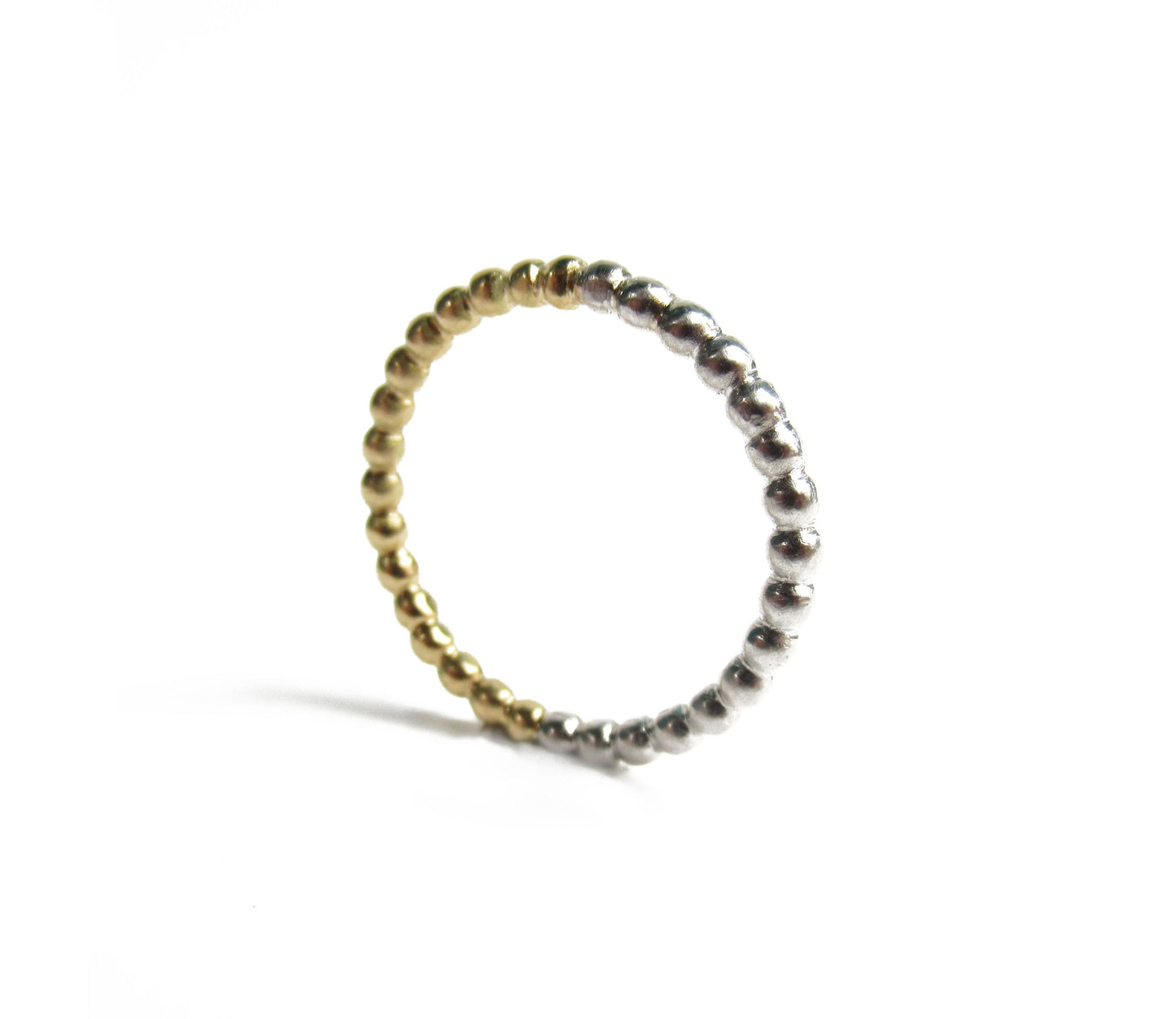 Pt900×K18 half marriage ring (tsubutsubu) / Pt900,K18