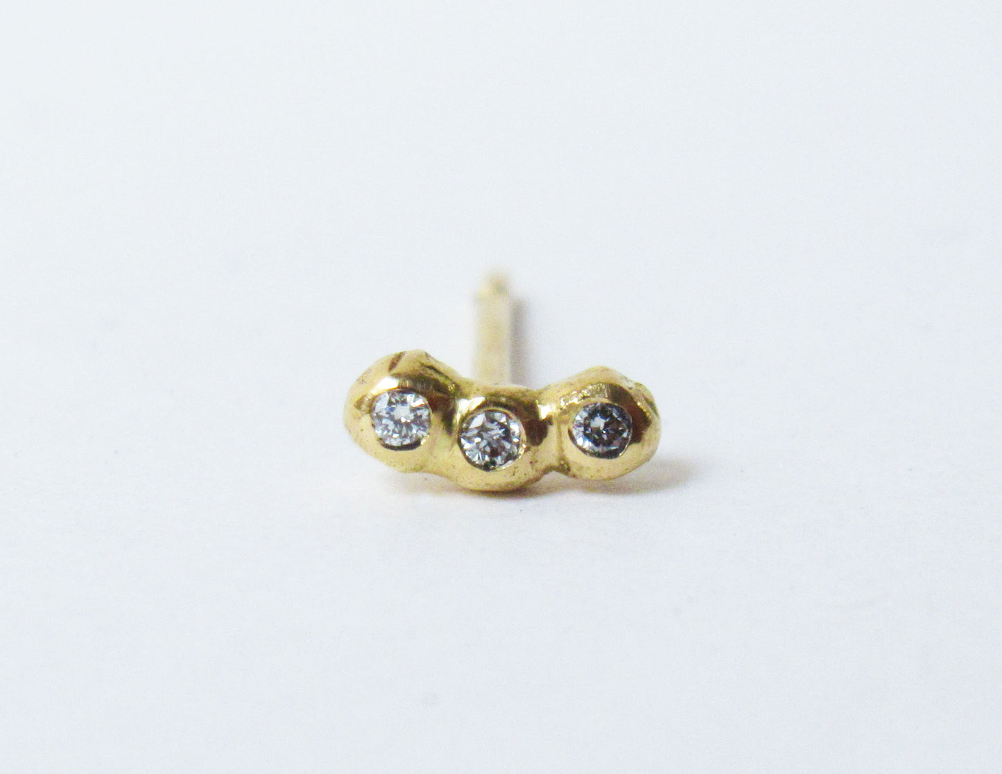 tsubutsubu diamond earring / K18,Diamond (片耳)